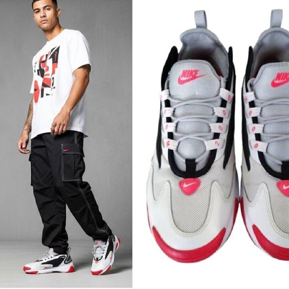 Nike Air Zoom 2K Grey Infrared White Red AO0269-105‎ MENS 10.5 Sneaker